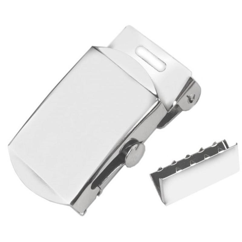 Belt buckle silver 25mm including end piece