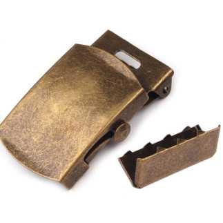 Boucle de ceinture en laiton antique 30 mm avec embout