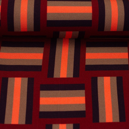 Viscose - Webware Geoluxe by ki-ba-doo Braid Stripe rot