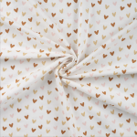 Jersey - Glitter hearts offwhite Jersey - Glitter hearts offwhite