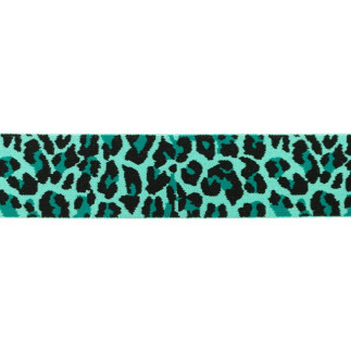 Élastique 40 mm Panthère menthe