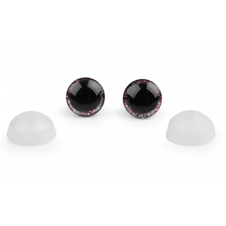 Safety eyes glitter multicolor 12mm - 1 pc.