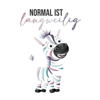 Bügelbilder - Mrs Mint Design - Normal ist langweilig Zebra