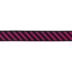 Bande élastique 25 mm rayures diagonales lurex fuchsia