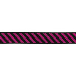 Élastique 25mm Lurex Rayures diagonal fuchsia