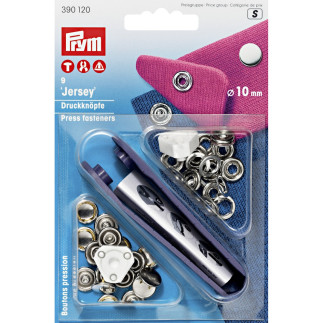 Boutons-pression Prym jersey fermé 10 mm, 9 pièces