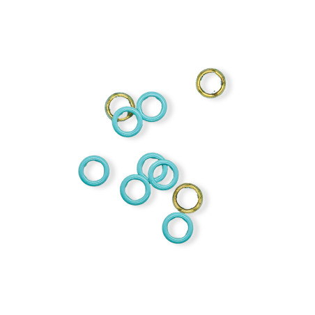 Snap fasteners 10mm - Urmeli - Ring 10-piece set - light turquoise