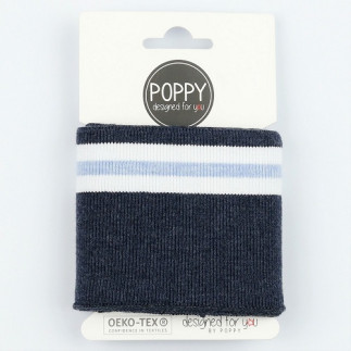 Poppy Cuff - marine/weiss/hellblau