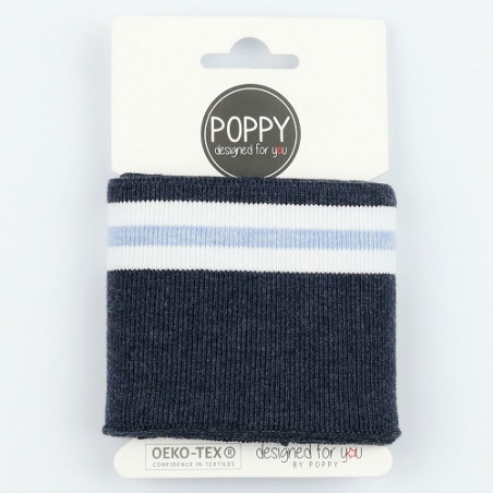 Poppy Cuff - marine/weiss/hellblau