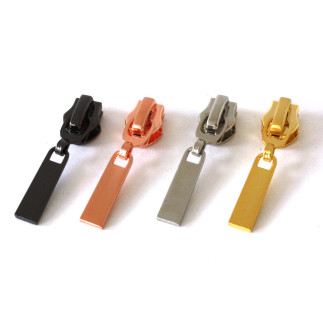Zipper half length to 5/6mm metallized zipper