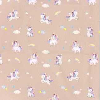 softshell - unicorns taupe