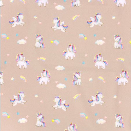 softshell - unicorns taupe