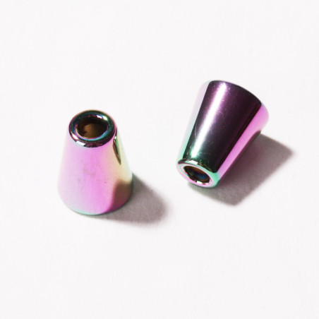 Cord end - metal rainbow