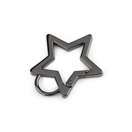 Star-shaped carabiner hook, gunmetal