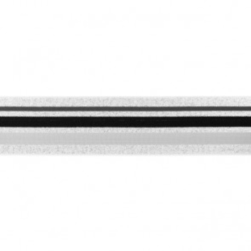 Bande élastique 40 mm rayures gris/noir sur argent