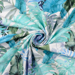 jersey - Feuilles bleues blanches