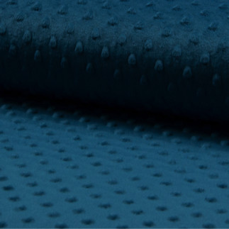 Minky - embossed dots petrol