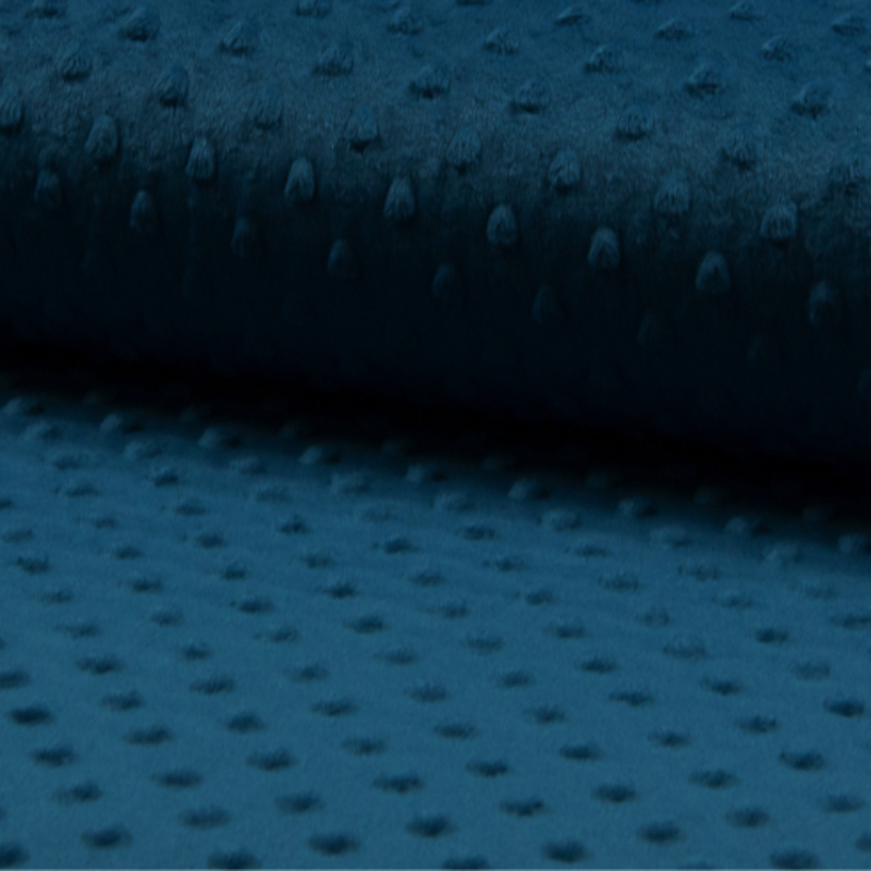 minky - embossed dots petrol
