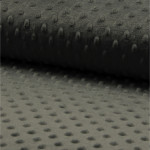 minky - embossed dots dark grey