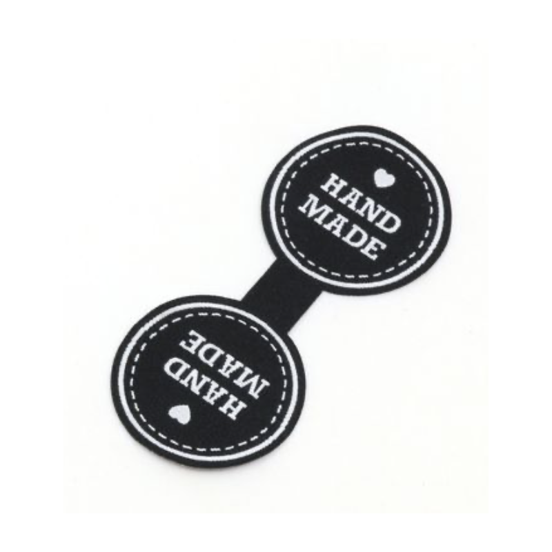 XL Woven Label - foldable, handmade, black XL Woven Label - foldable, handmade, black
