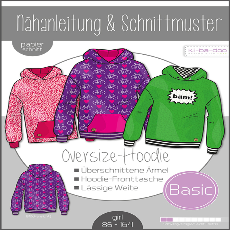 Ki-Ba-Doo Basic Oversize Hoodie Kids