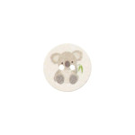 Cotton/polyester button, 2-hole, 18mm - Koala white