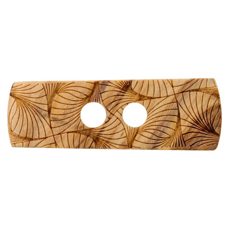 Wooden toggle knob 35mm graphic brown