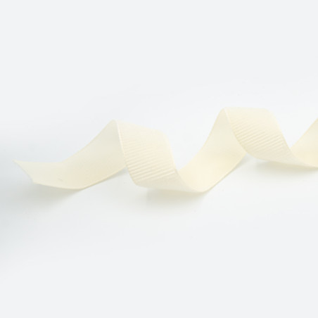 Velvet grosgrain ribbon - 22mm ecru 607