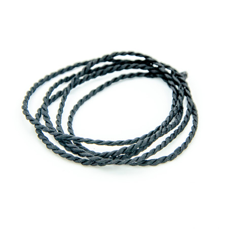 Twisted cord 2mm, black 100