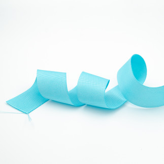 Ruban gros-grain - 25 mm, turquoise 750