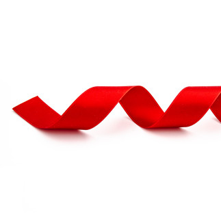Ruban satin 25 mm rouge 20