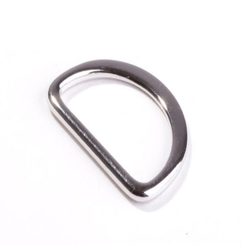 D-Ring 25mm flat silver