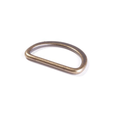 Anneau en D 25 mm en laiton plat