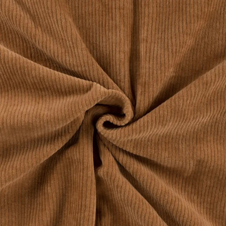 jersey velours côtelé Florida - caramel