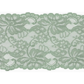 Elastische Spitze Blumen 150mm mint (qt)