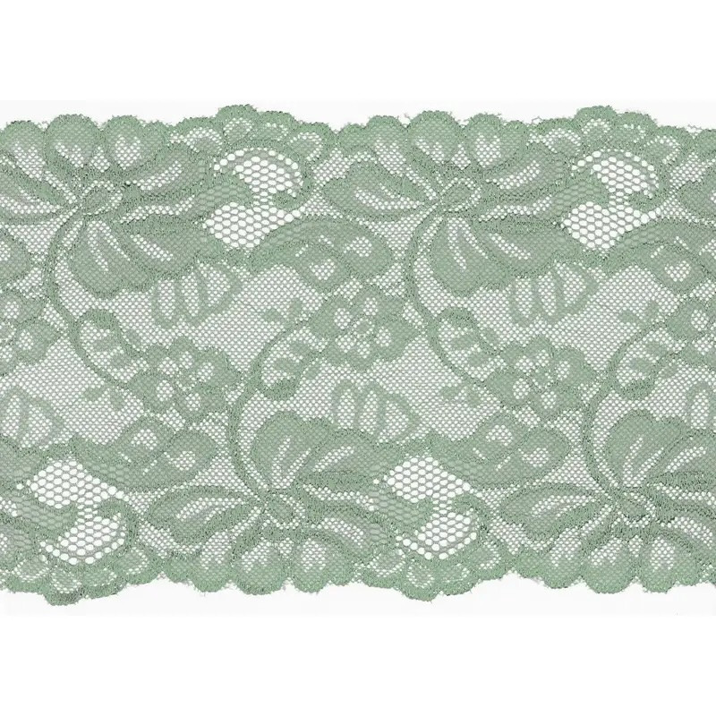 Elastische Spitze Blumen 150mm mint (qt)