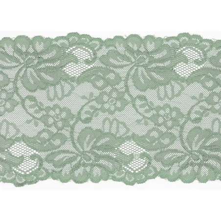 Elastische Spitze Blumen 150mm mint (qt)