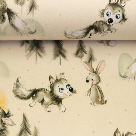 Jersey - Jerry Wolf and ecru rabbit