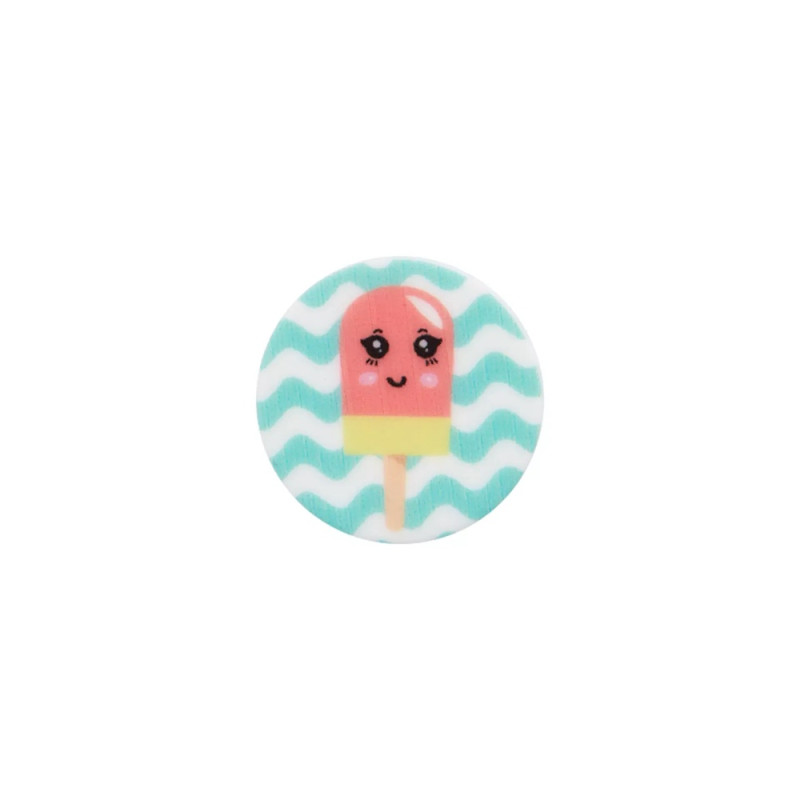 Button eyelet - 18mm - Ice cream on a stick