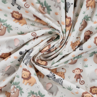 Jersey - Dschungeltiere hellbeige