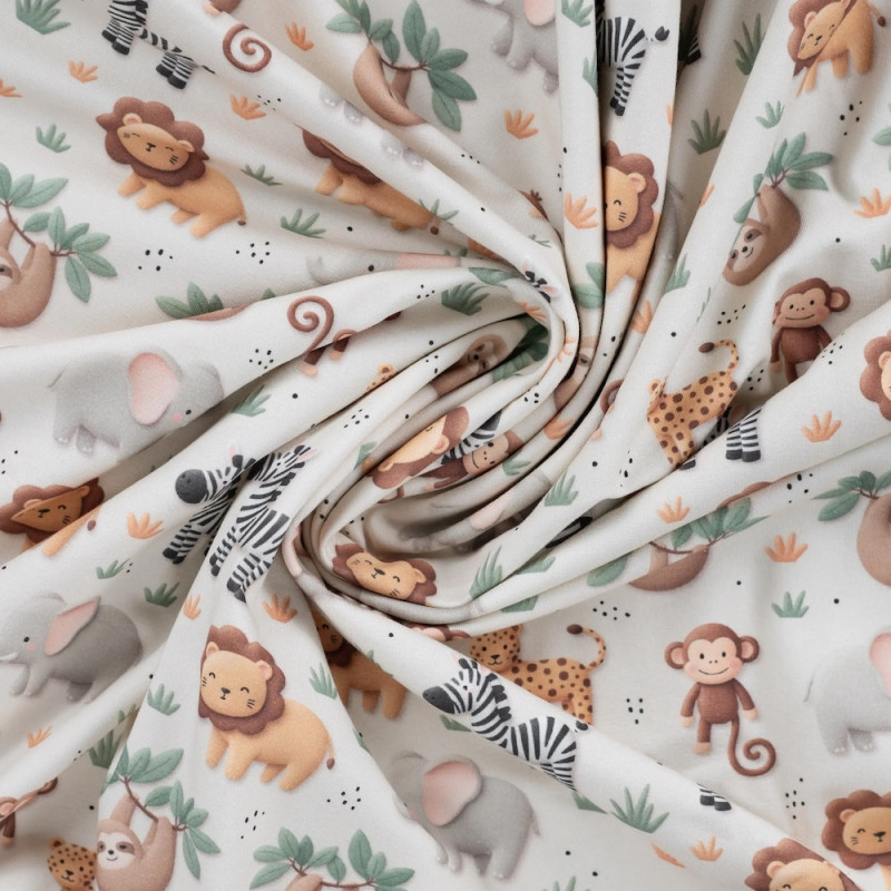 Jersey - Jungle Animals light beige Jersey - Jungle Animals light beige