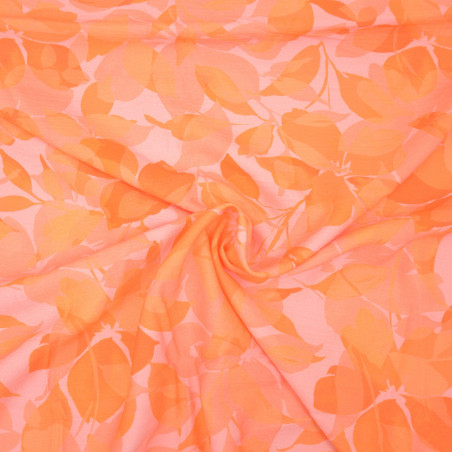 viscose - Hilco Webware sweat Flowers abricot