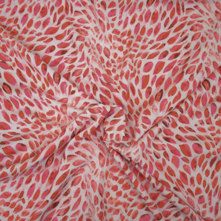 Viscose - Hilco Webware Male rot auf hellrosa