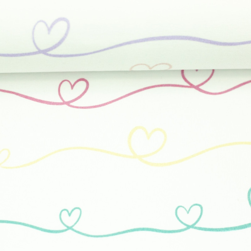 jersey - Scribble Hearts blanc par Mrs Mint jersey - Scribble Hearts blanc par Mrs Mint