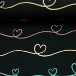 Jersey - Scribble Hearts navy by Mrs Mint Jersey - Scribble Hearts navy by Mrs Mint