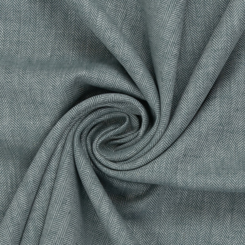 linen blend - Paul herringbone emerald