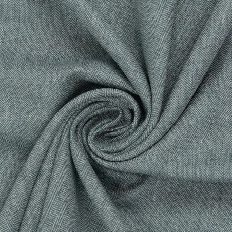 linen blend - Paul herringbone emerald