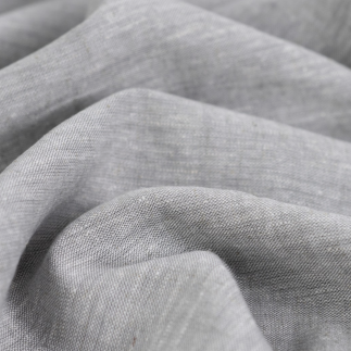 Coton viscose lin - gris clair chiné
