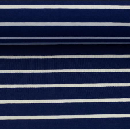 jersey rayé Isa bleu foncé/blanc