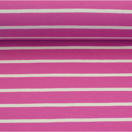 jersey rayé Isa rose et blanc
